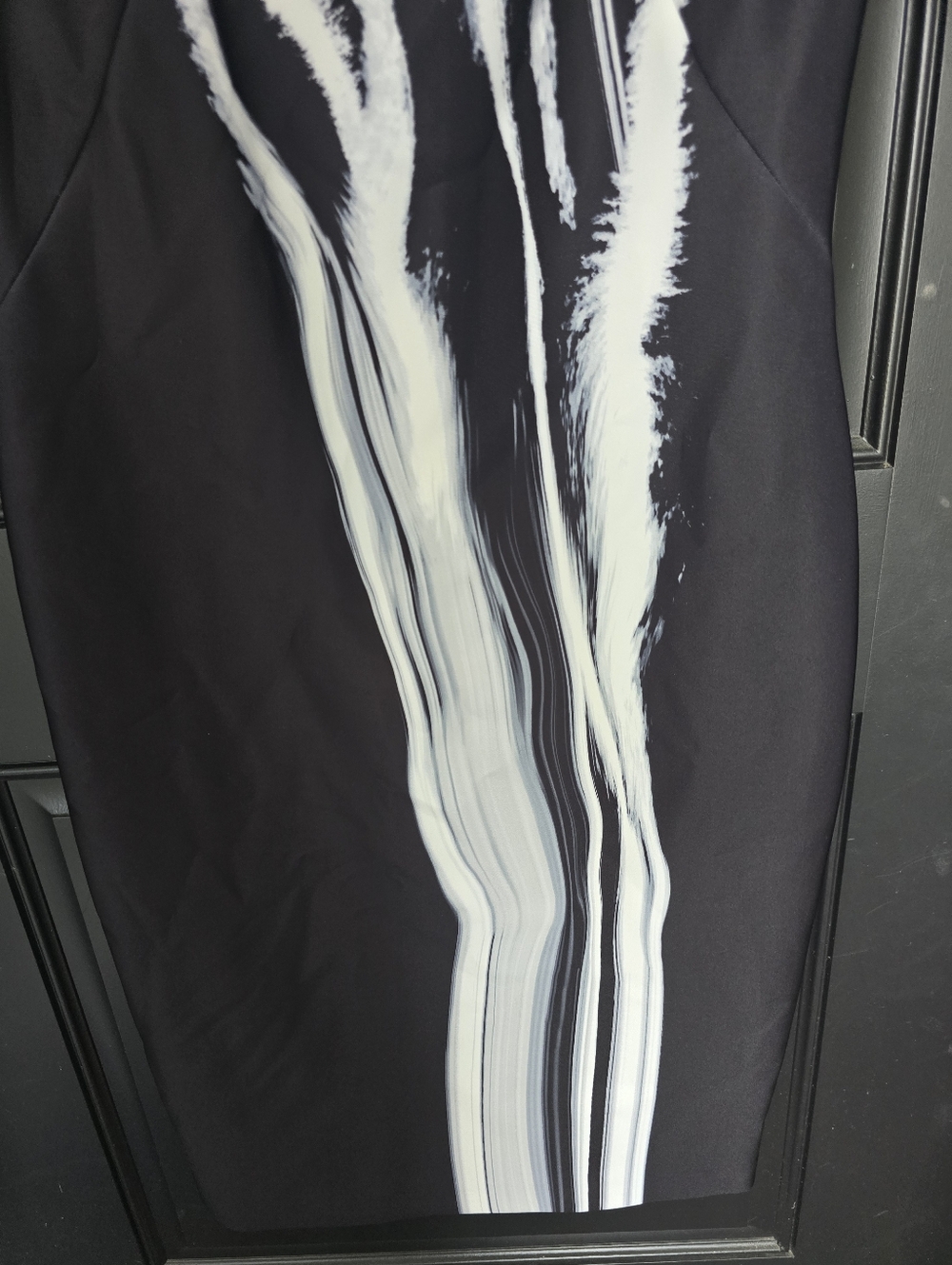 Donna Karan Black White Abstract Print Sheath Dress Sz 2 Sleeveless NWT Cocktail - Picture 8 of 10